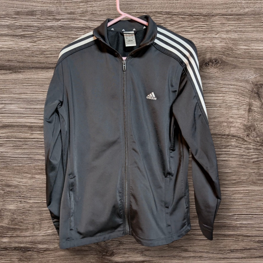 Adidas Women's Black and White Track Jacket
